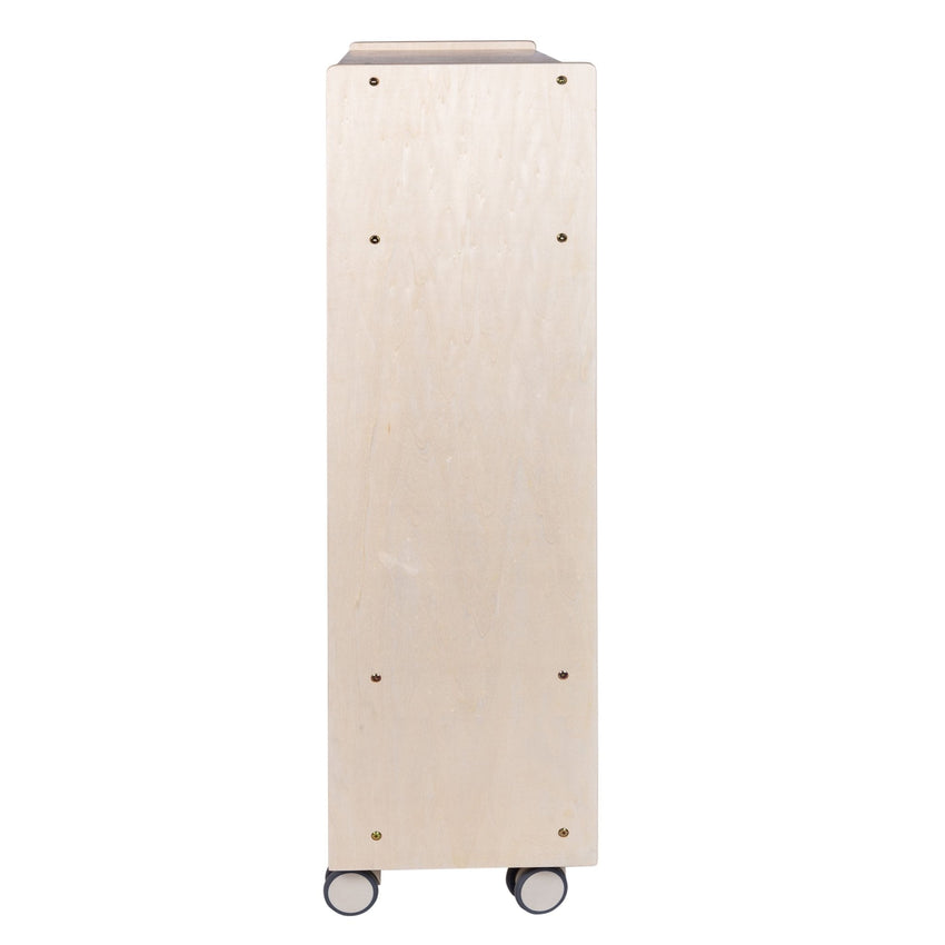 Angeles Birch Mobile 5-Section Locker with Shoe Storage Assembled (AG1057A) - SchoolOutlet