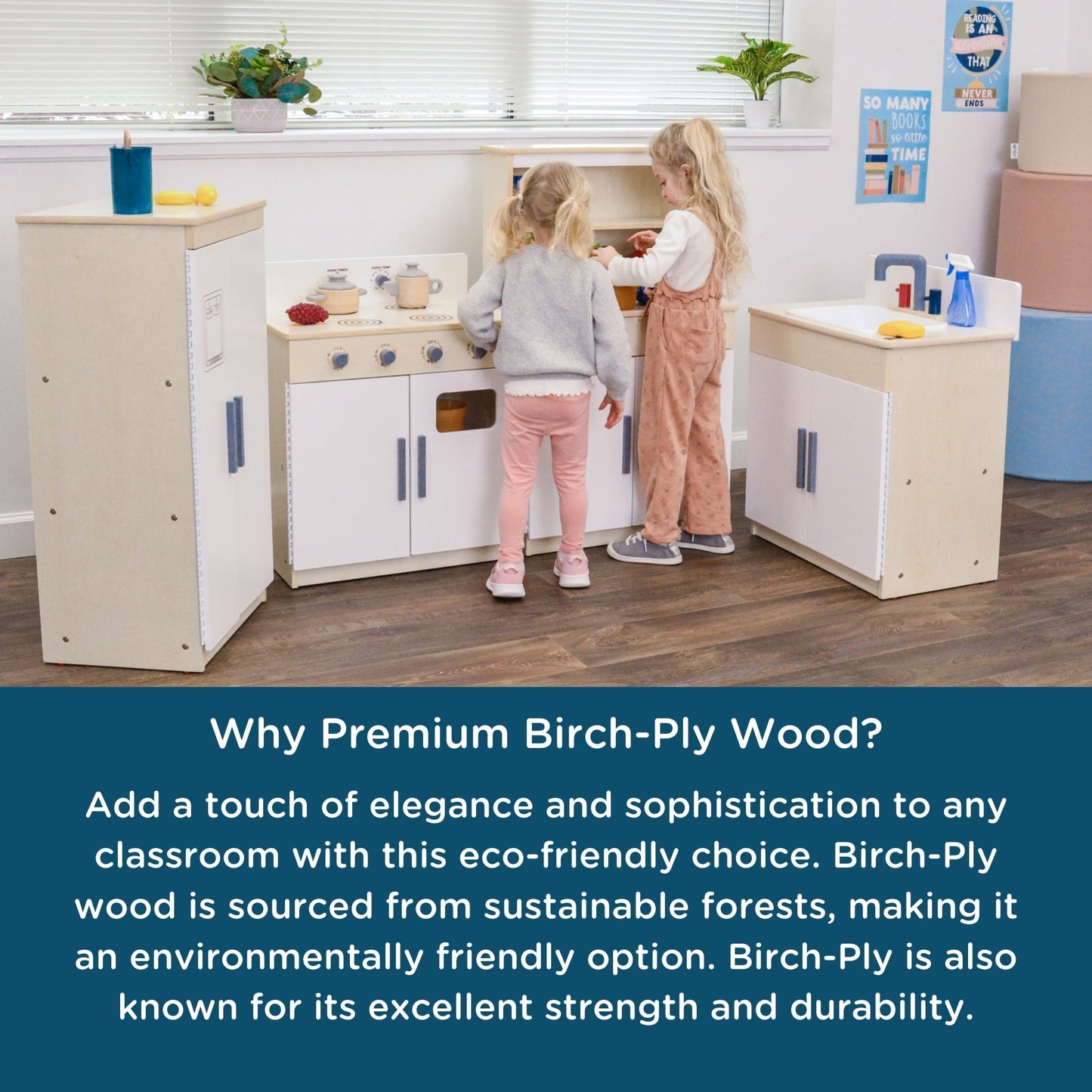 Angeles Birch Kitchen Play Refrigerator Assembled (AG1069)