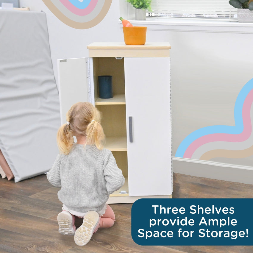 Angeles Birch Kitchen Play Refrigerator Assembled (AG1069) - SchoolOutlet