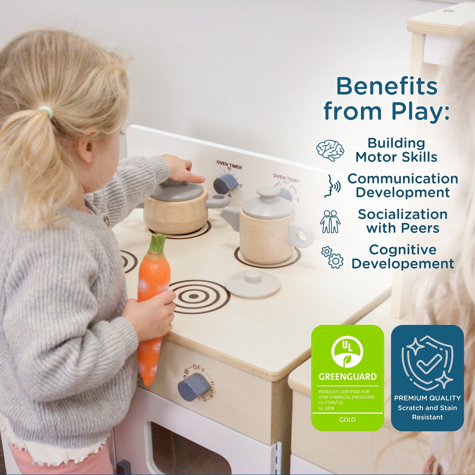 Angeles Birch Kitchen Play Stove (AG1072) - SchoolOutlet