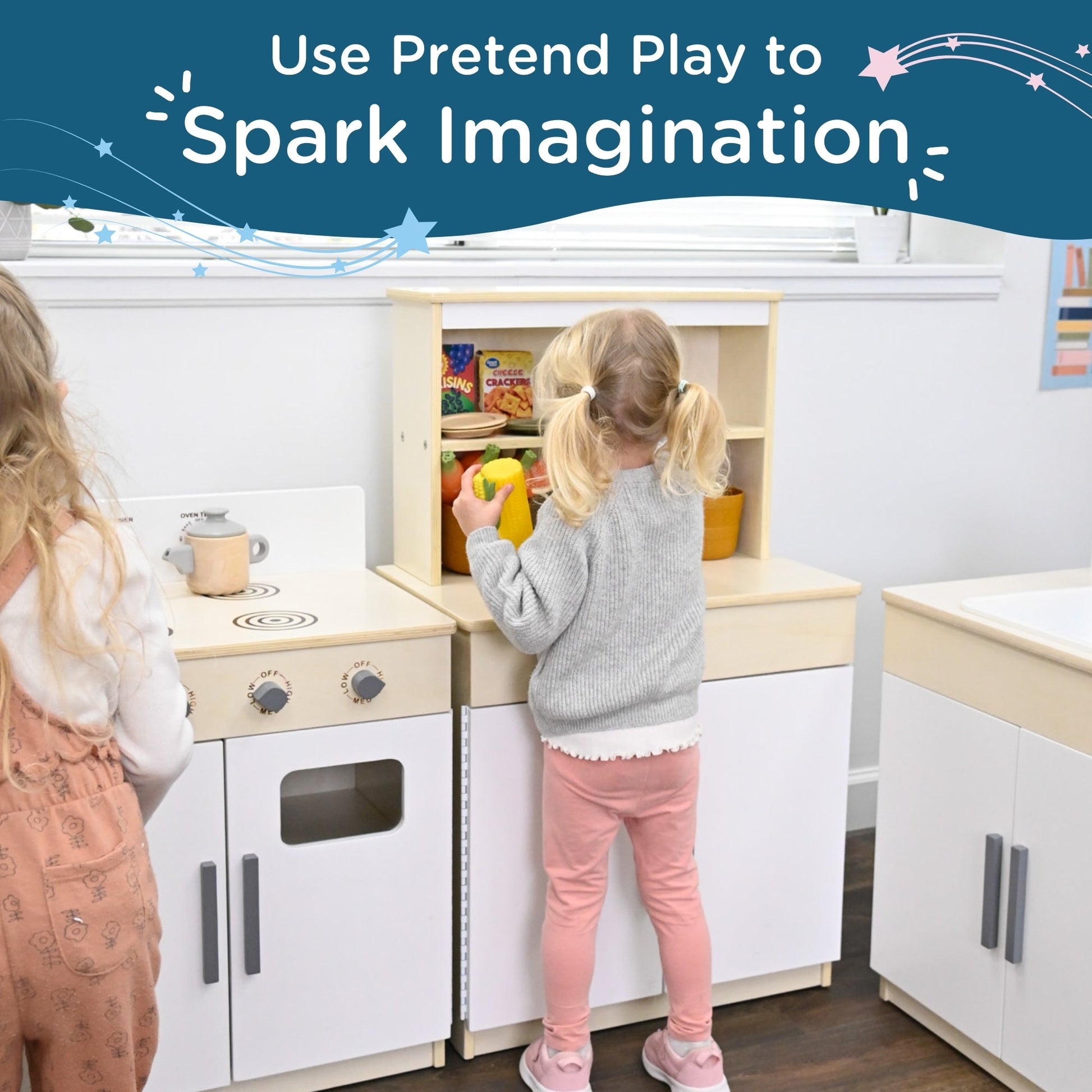 Angeles Birch Kitchen Play Hutch (AG1073) - SchoolOutlet