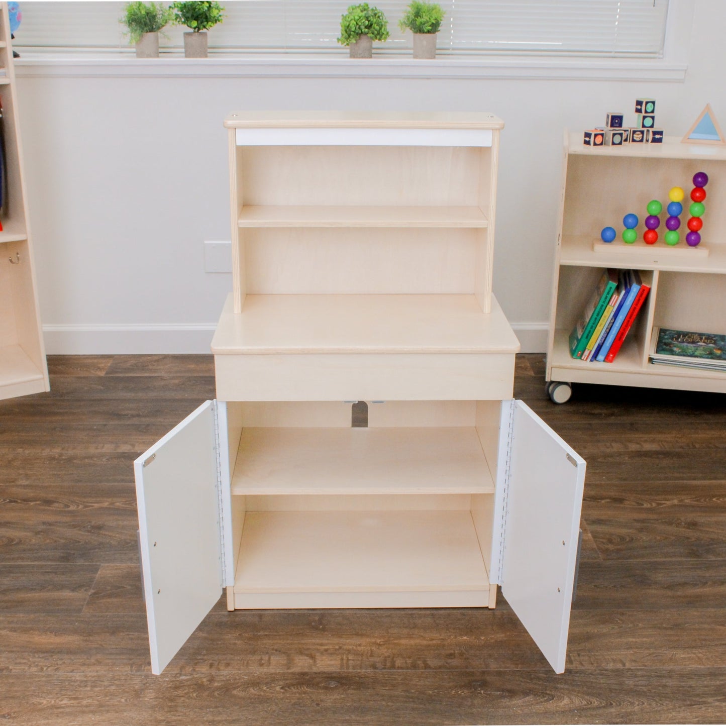 Angeles Birch Kitchen Play Hutch Assembled (AG1073A)