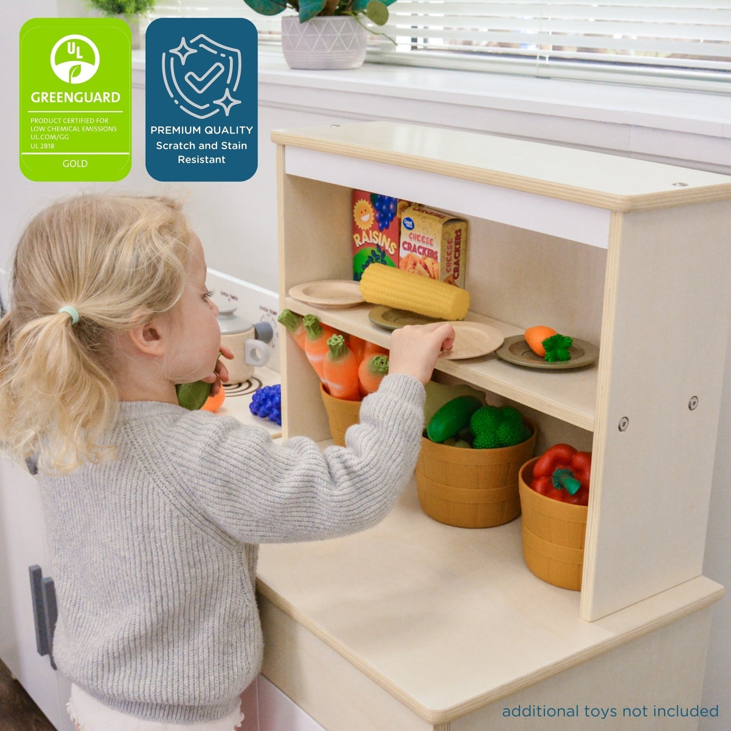 Angeles Birch Kitchen Play Hutch Assembled (AG1073A)