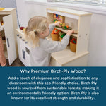 Angeles Birch Kitchen Play Hutch Assembled (AG1073A) - SchoolOutlet