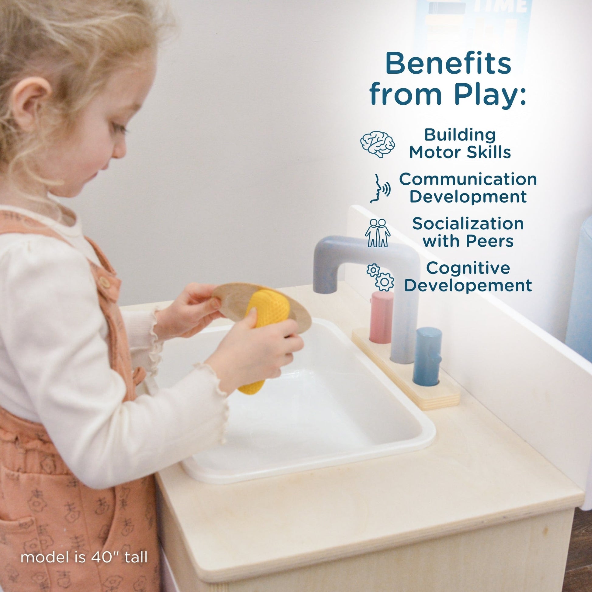 Angeles Birch Kitchen Play Sink (AG1074) - SchoolOutlet
