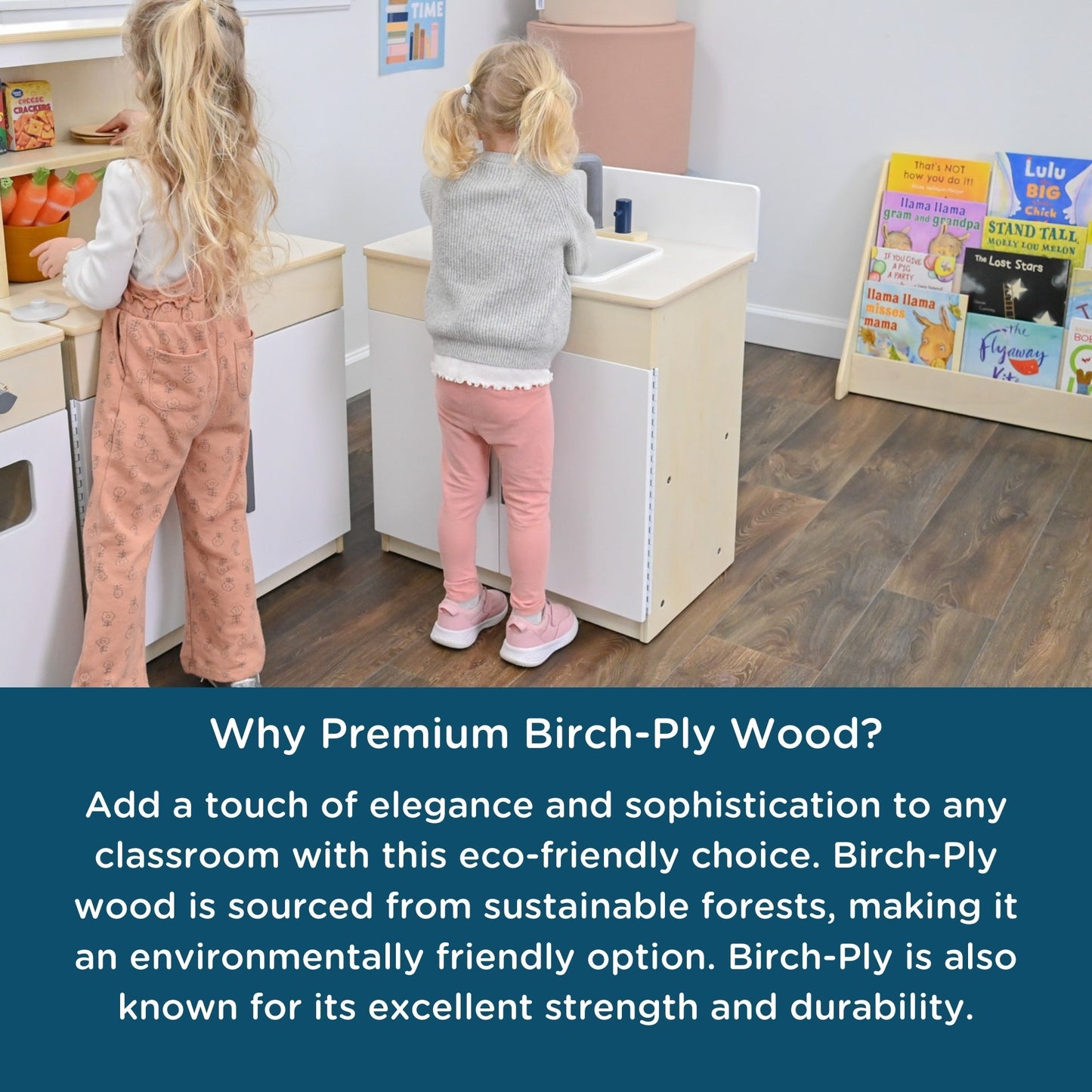 Angeles Birch Kitchen Play Sink Assembled (AG1074A)