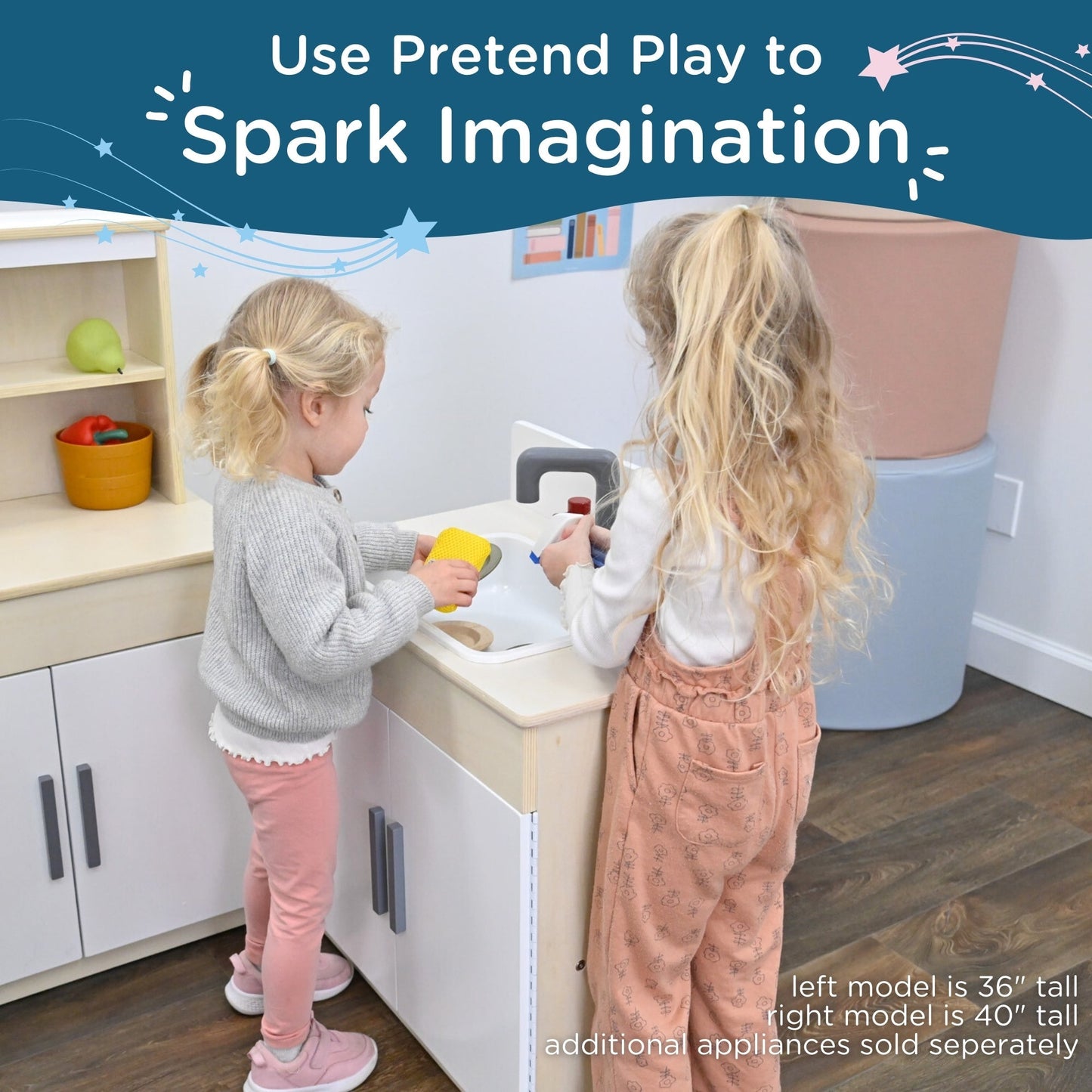 Angeles Birch Kitchen Play Sink Assembled (AG1074A)