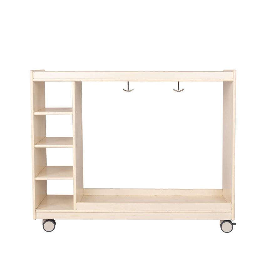 Angeles Birch Mobile Dress Up Storage with Mirrors Assembled (AG1076A) - SchoolOutlet