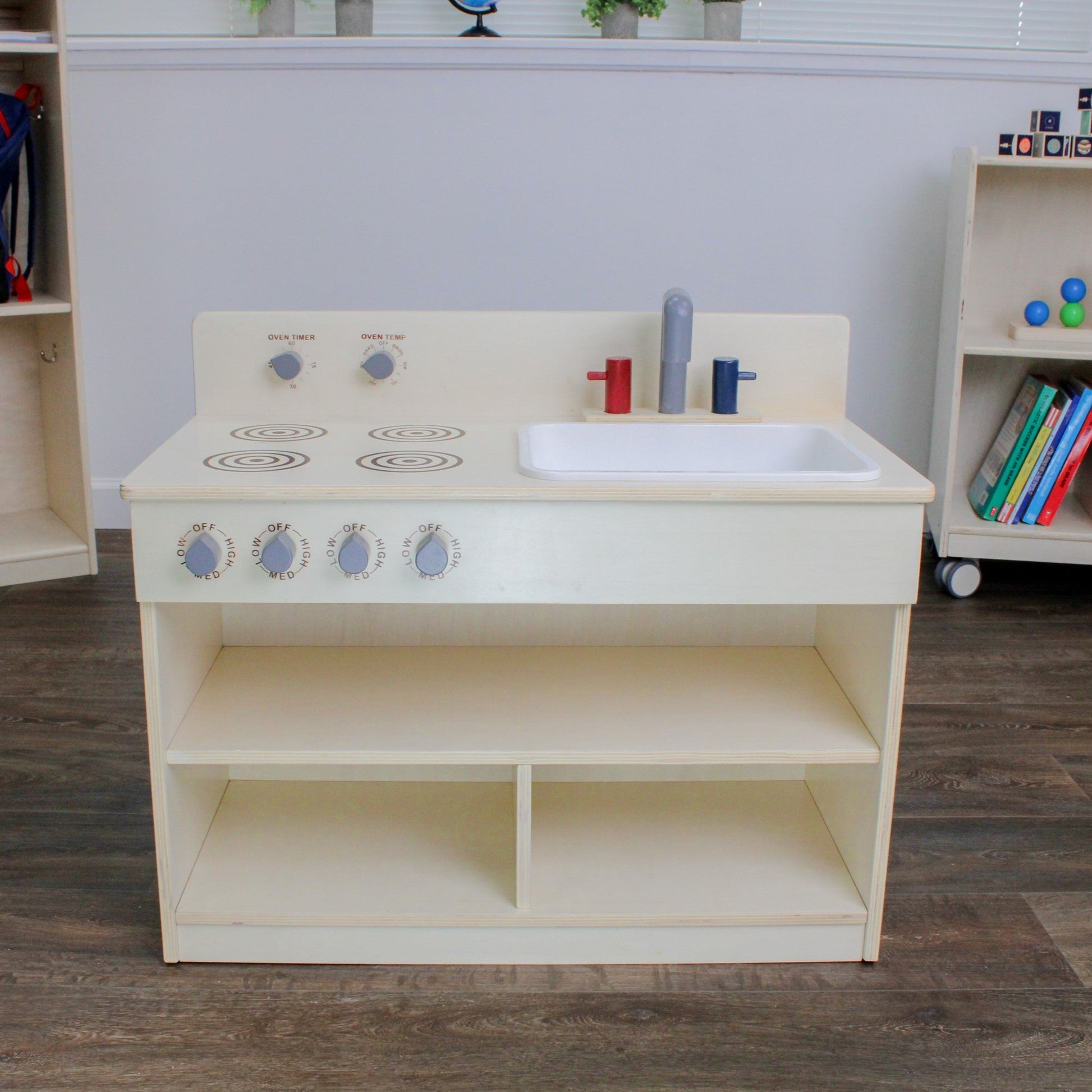 Angeles Birch Toddler 2-In-1 Kitchen Center (AG1092) - SchoolOutlet