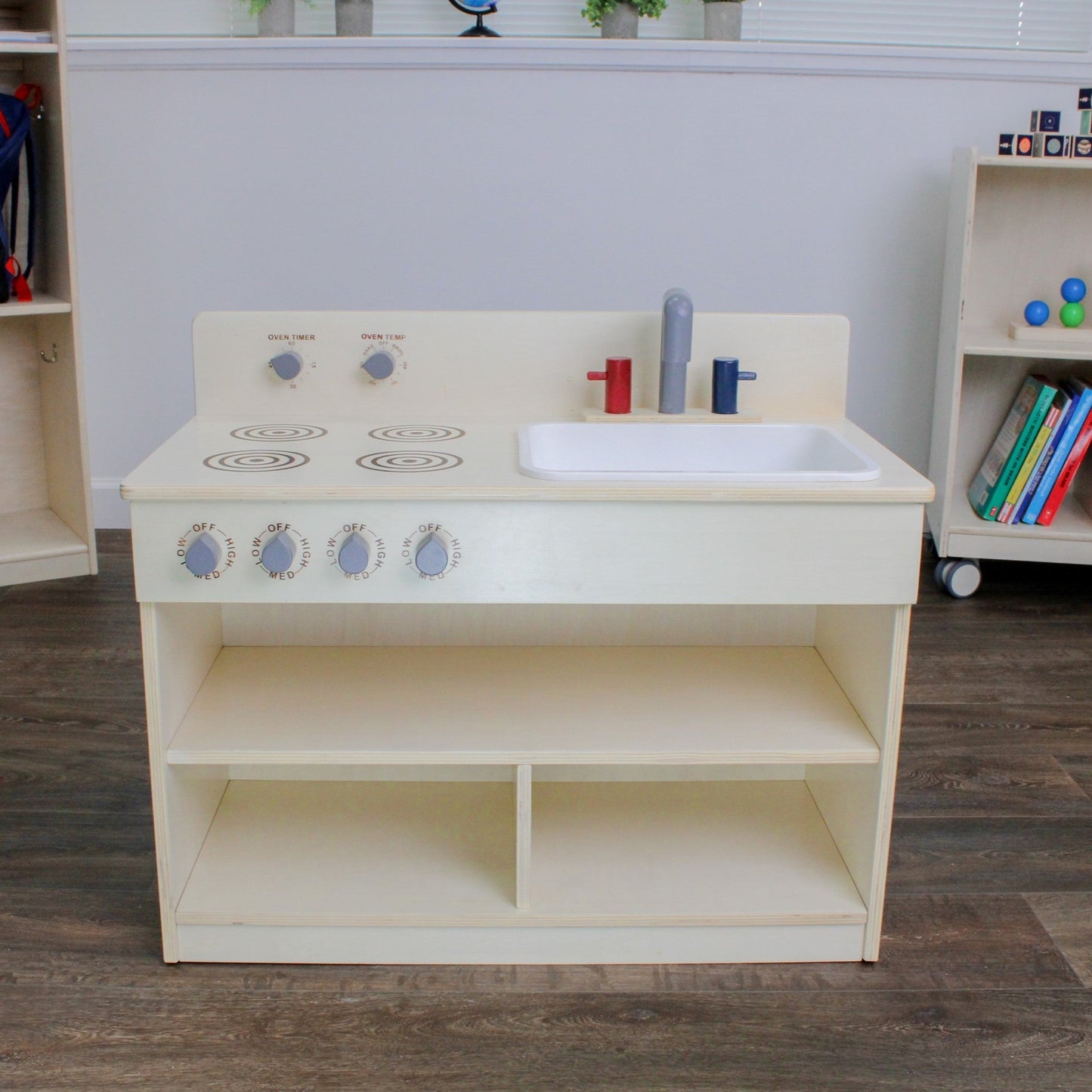 Angeles Birch Toddler 2-In-1 Kitchen Center Assembled (AG1092A)