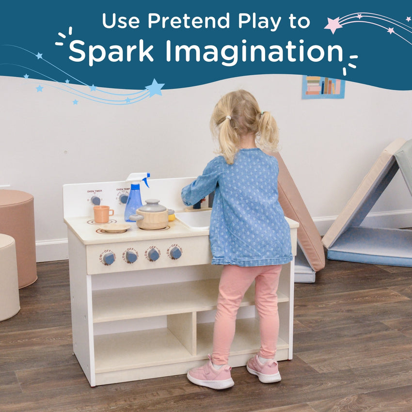 Angeles Birch Toddler 2-In-1 Kitchen Center (AG1092) - SchoolOutlet