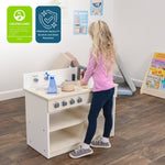 Angeles Birch Toddler 2-In-1 Kitchen Center Assembled (AG1092A)