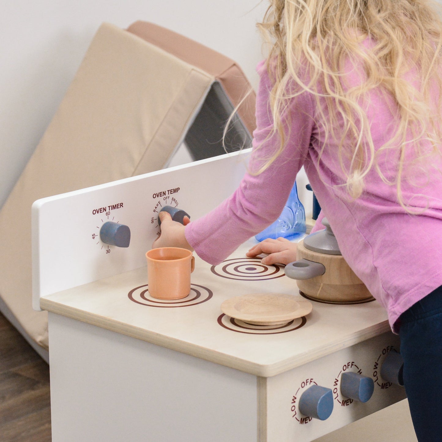 Angeles Birch Toddler 2-In-1 Kitchen Center Assembled (AG1092A) - SchoolOutlet