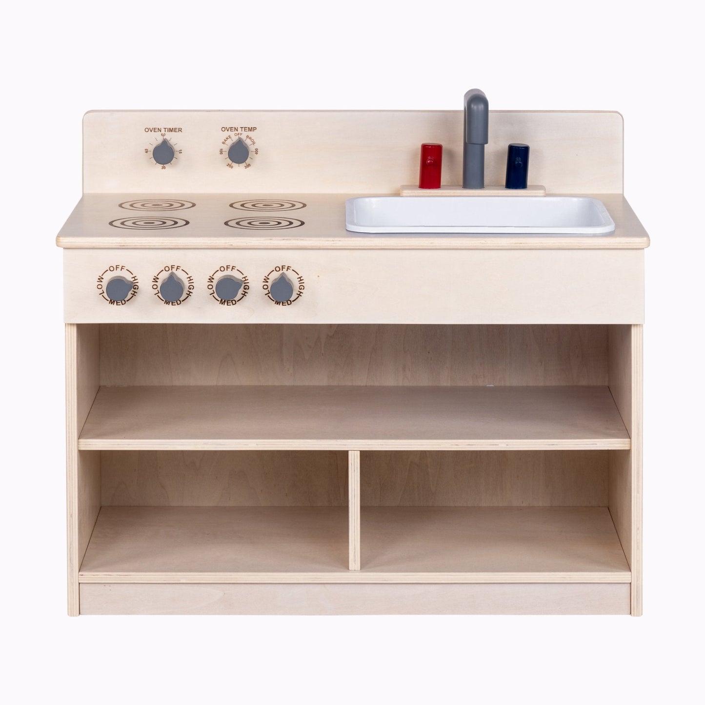 Angeles Birch Toddler 2-In-1 Kitchen Center Assembled (AG1092A)