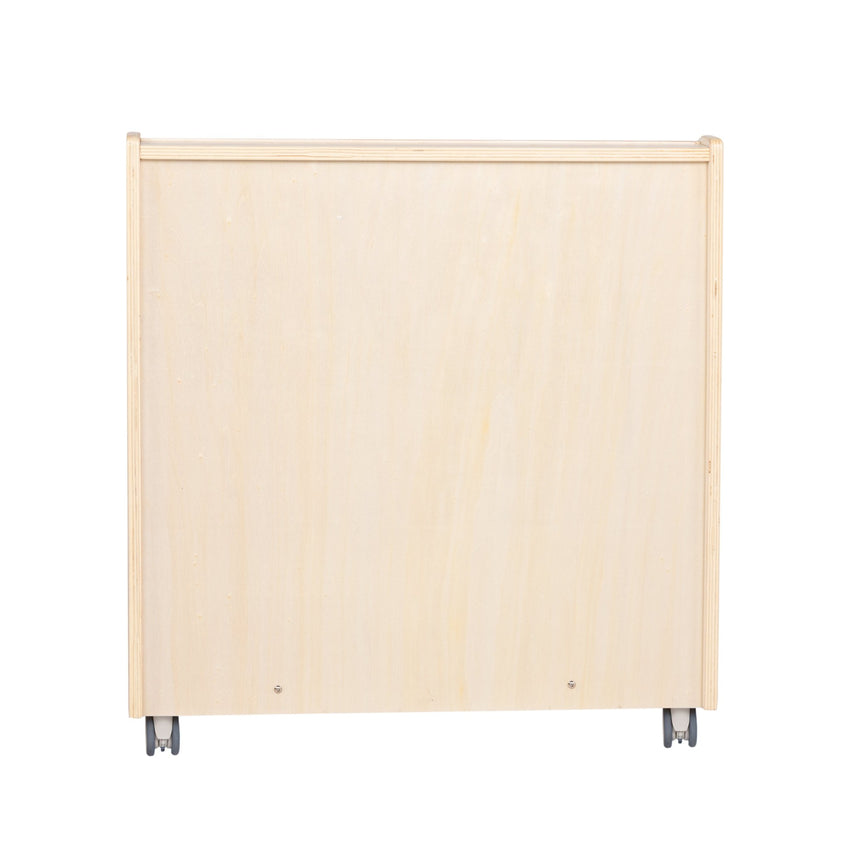 Angeles Birch Mobile 4-Shelf Book Display with Storage (AG1118) - SchoolOutlet