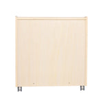 Angeles Birch Mobile 4-Shelf Book Display with Storage Assembled (AG1118A)