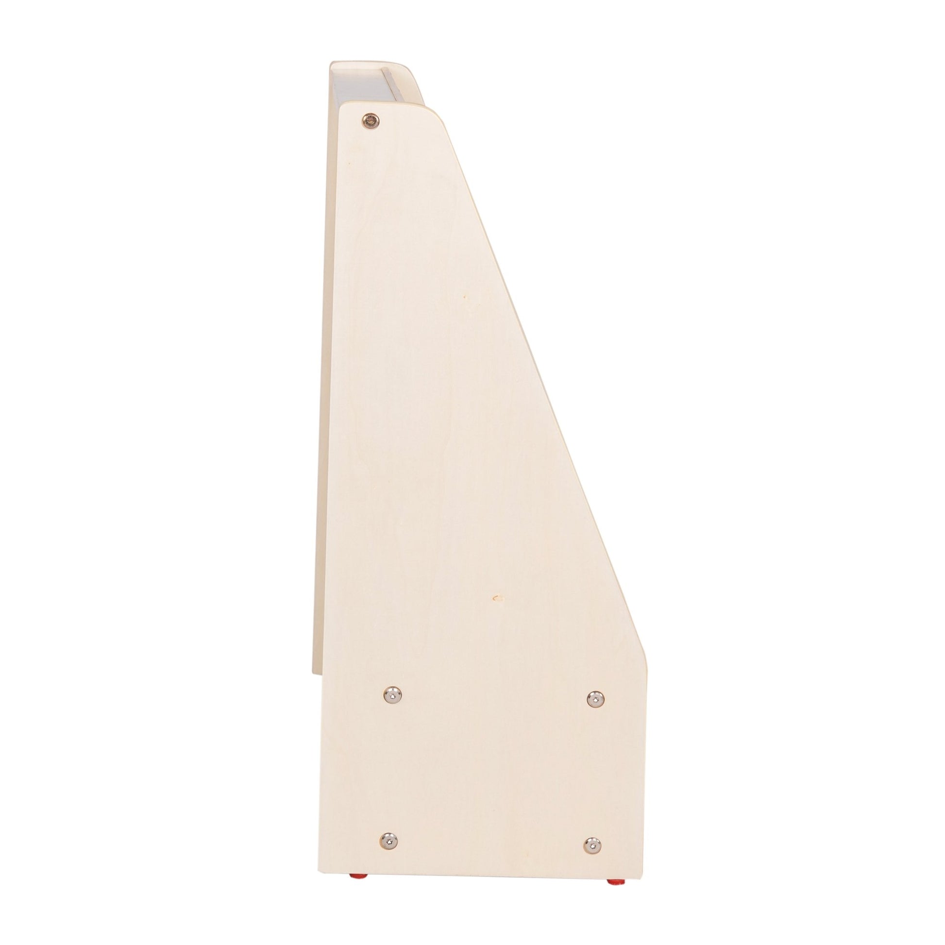Angeles Birch Mobile 4-Shelf Book Display with Storage (AG1118) - SchoolOutlet