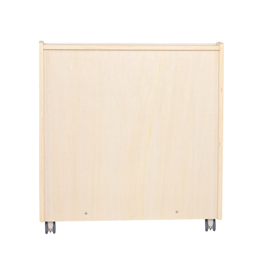 Angeles Birch Mobile 4-Shelf Book Display with Storage Assembled (AG1118A) - SchoolOutlet