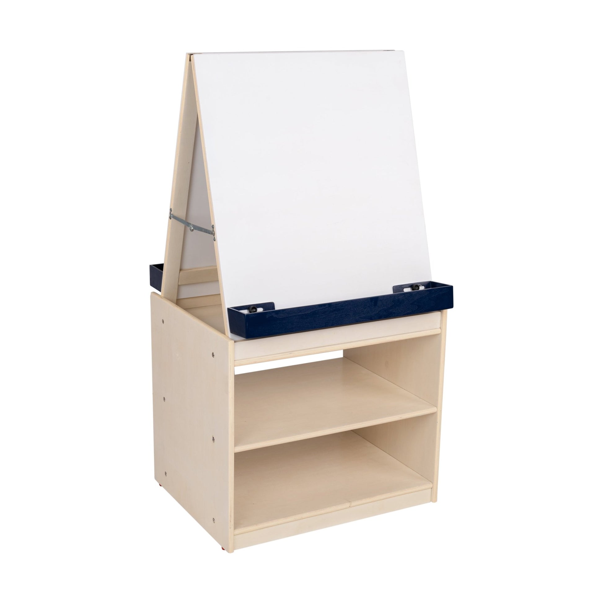 Angeles Birch Mobile 2-Station Art Center Easel (AG1190) - SchoolOutlet