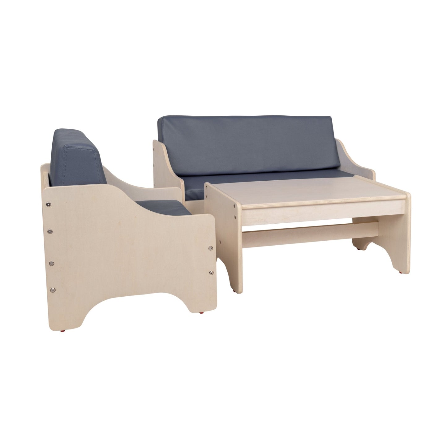 Angeles Birch Everyday Lounge Set Assembled (AG1196GYA)