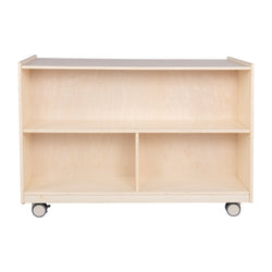 Angeles Birch Mobile 30"H Double-Sided Storage Assembled (AG1228A)
