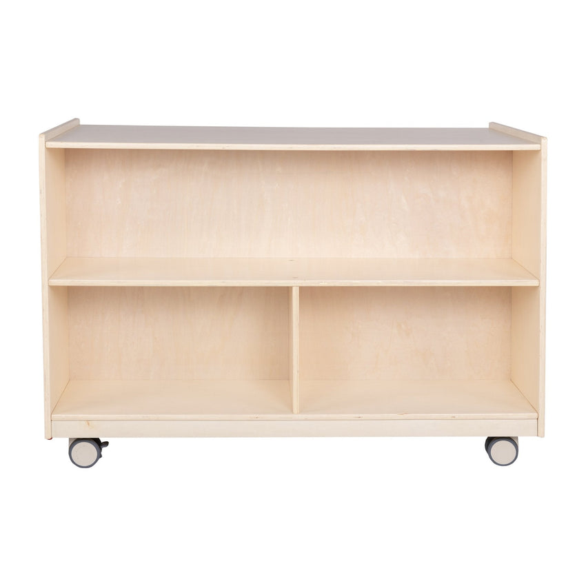 Angeles Birch Mobile 30"H Double-Sided Storage Assembled (AG1228A) - SchoolOutlet