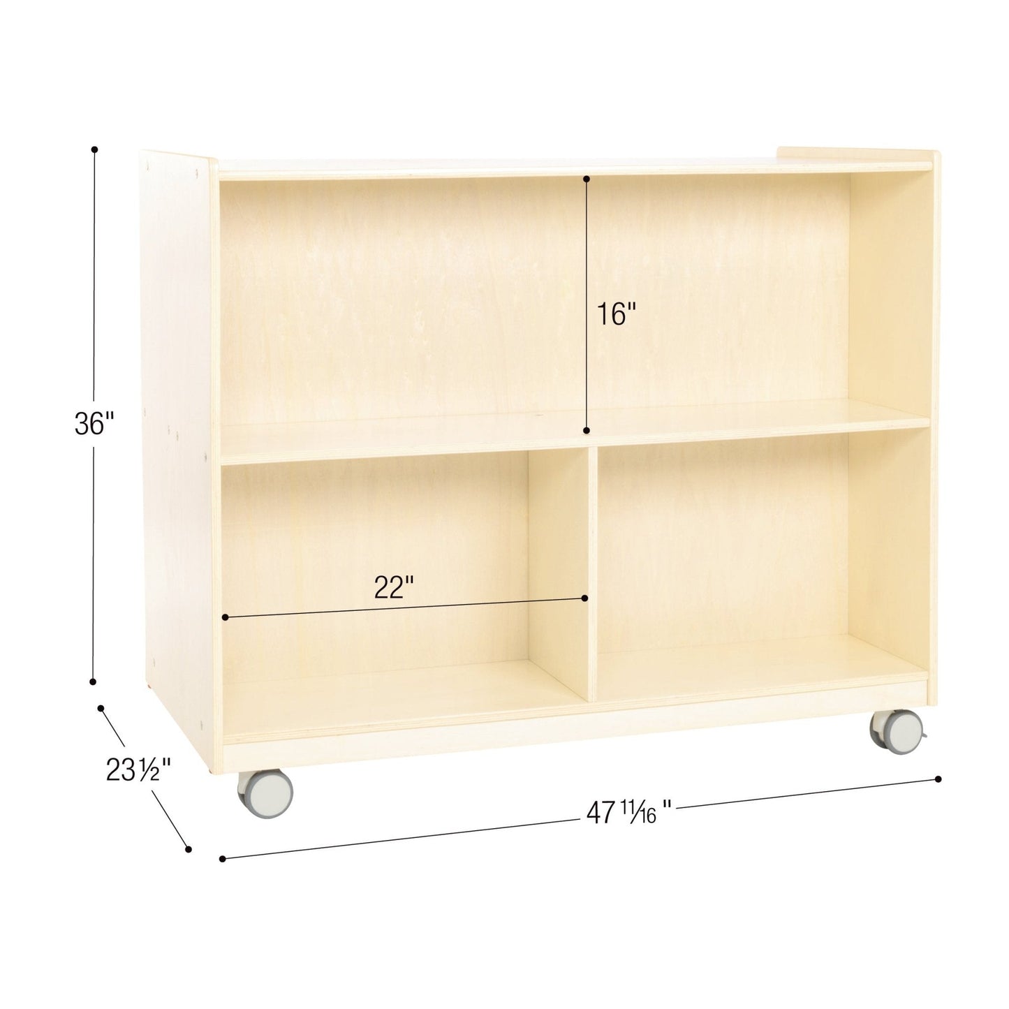 Children's Factory Mobile 36"H Double-Sided Storage Assembled (AG1229A) - SchoolOutlet