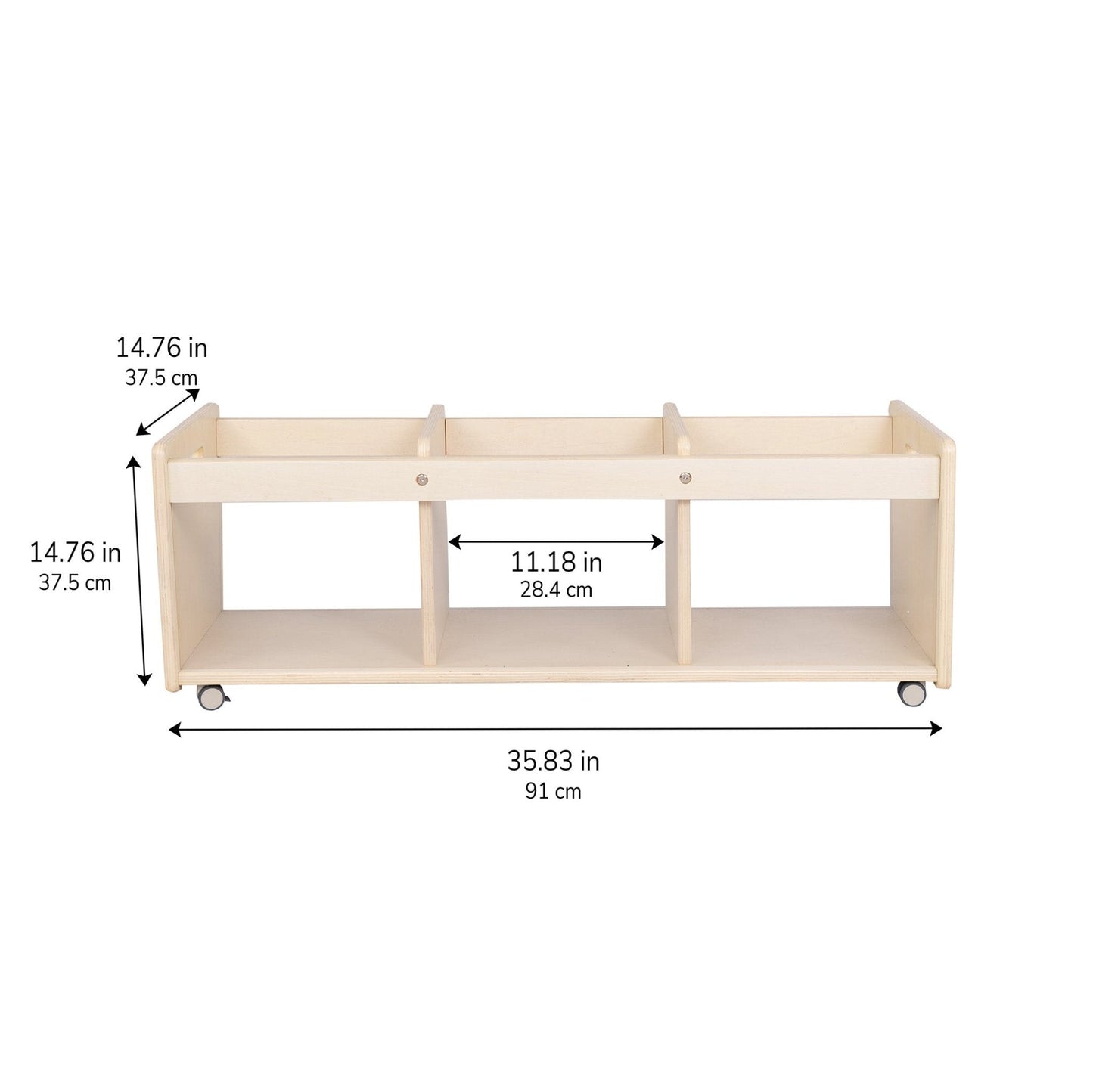 Children's Factory Mobile 12"H Toddler Storage Center Assembled (AG1684CBA) - SchoolOutlet