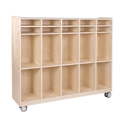 Angeles Birch Mobile 10-Section Locker (AG3805)