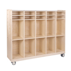 Angeles Birch Mobile 10-Section Locker Assembled (AG3805A)