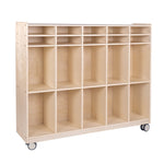 Angeles Birch Mobile 10-Section Locker Assembled (AG3805A) - SchoolOutlet