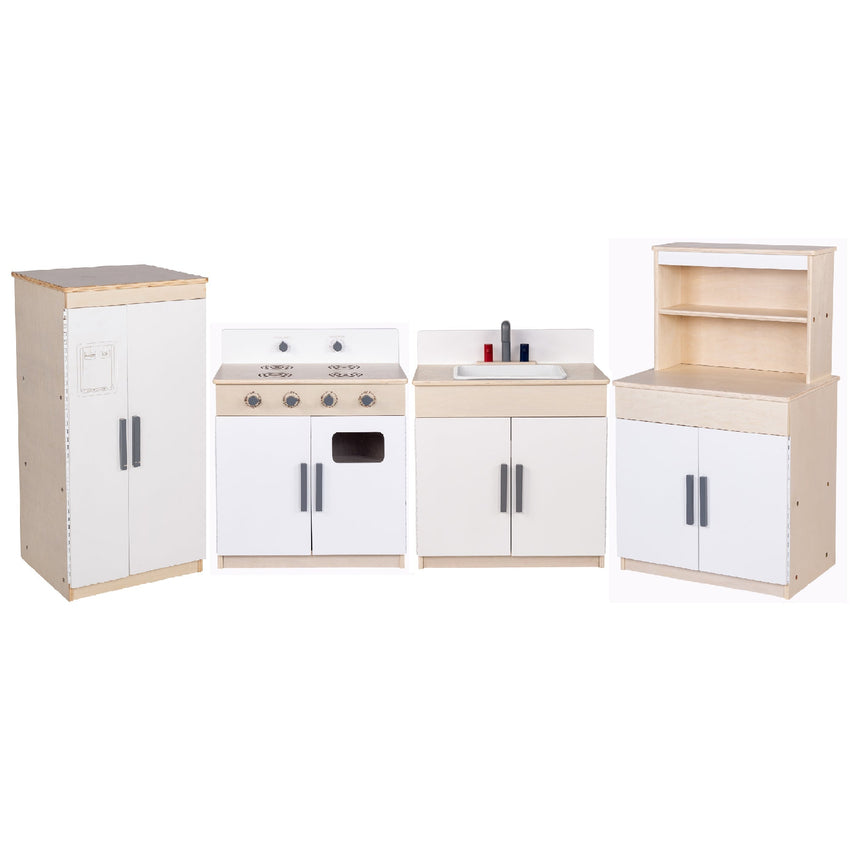 Angeles Birch 4-Piece Complete Kitchen Set Assembled (AG4000A) - SchoolOutlet
