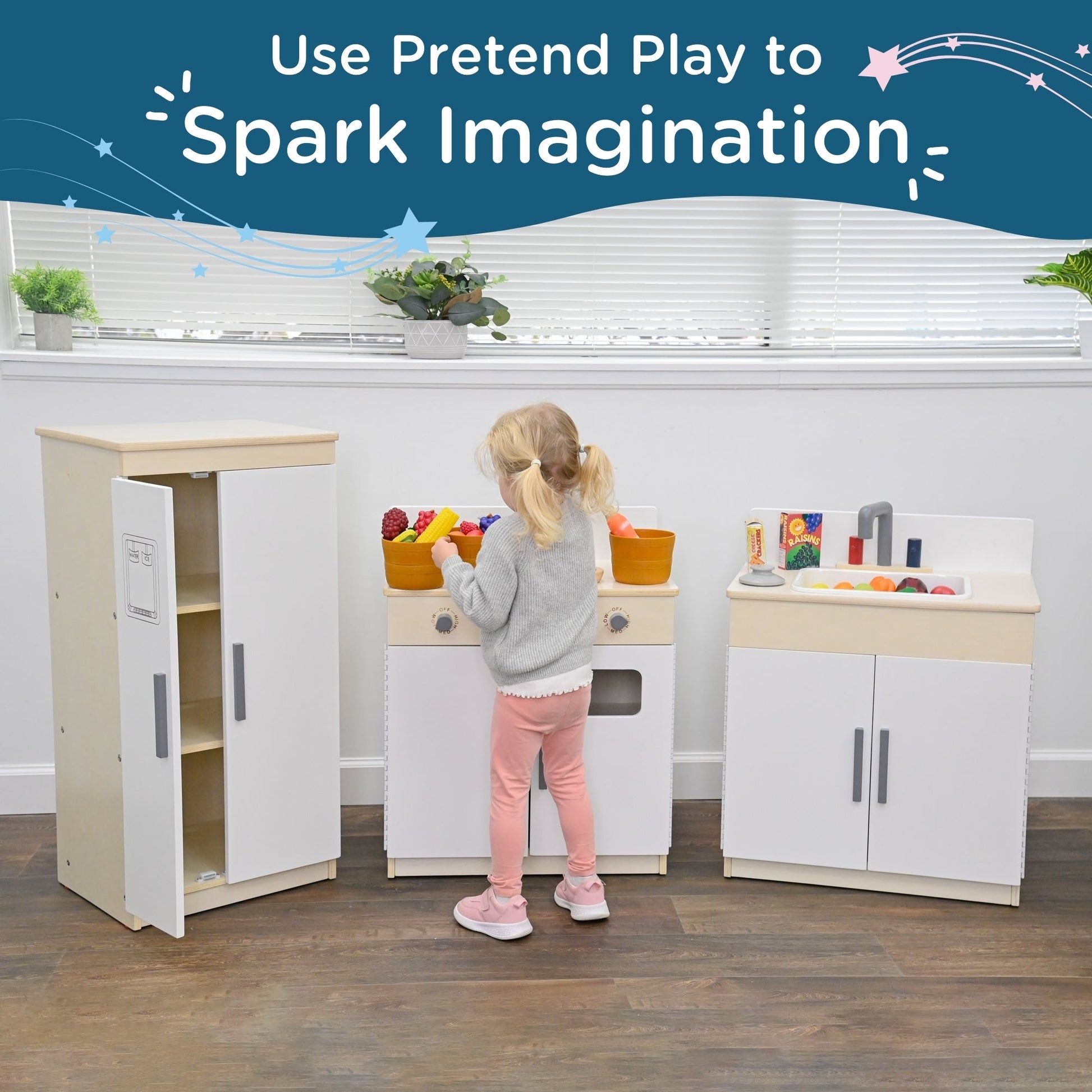 Angeles Birch 3-Piece Kitchen Set (AG4003) - SchoolOutlet