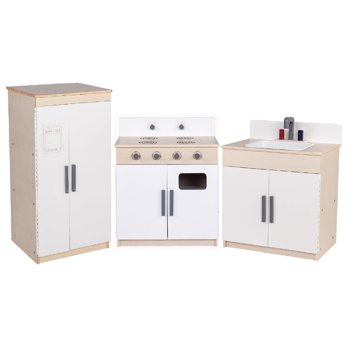 Angeles Birch 3-Piece Kitchen Set Assembled (AG4003A)