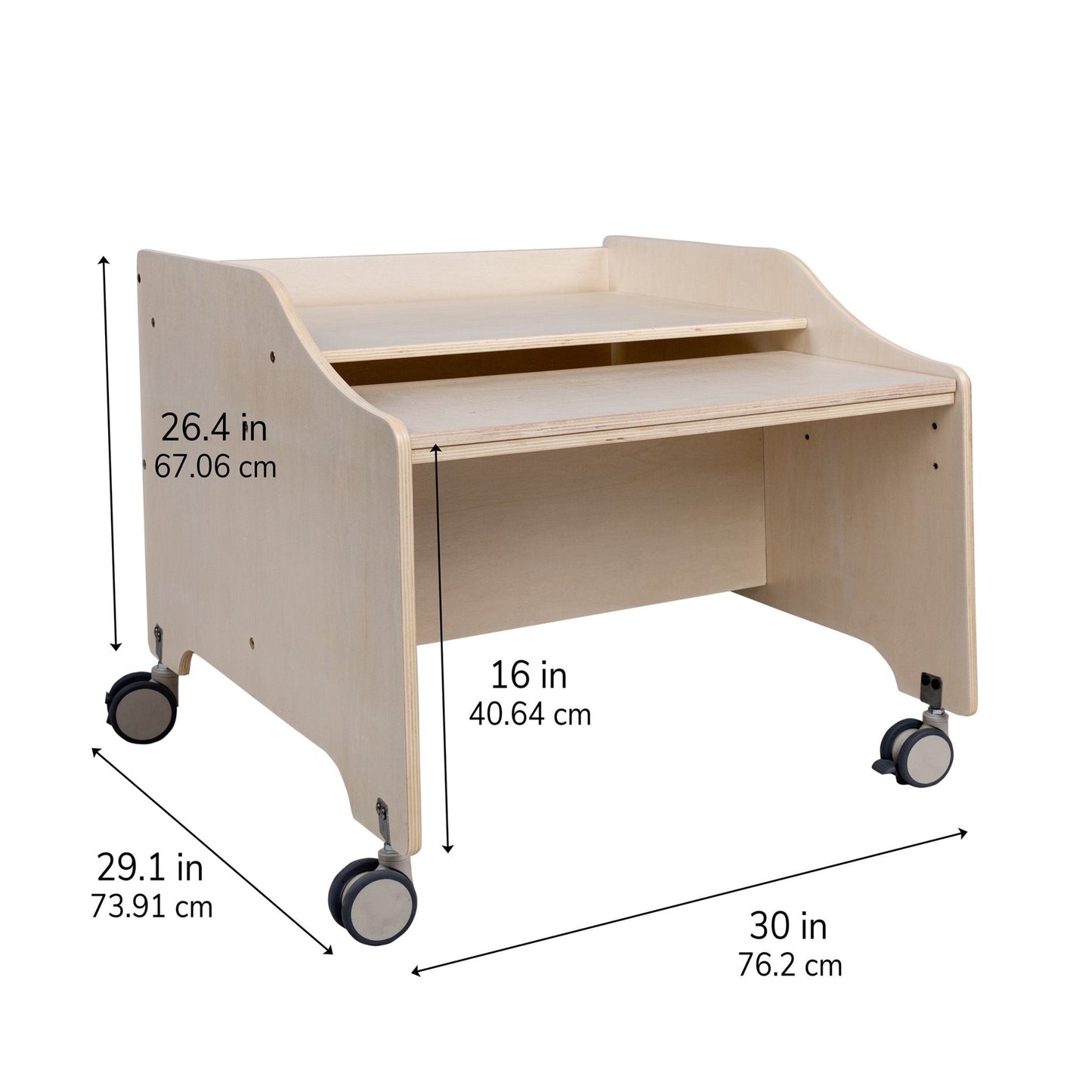 Children's Factory Mobile Computer Station Assembled (AG7164A) - SchoolOutlet