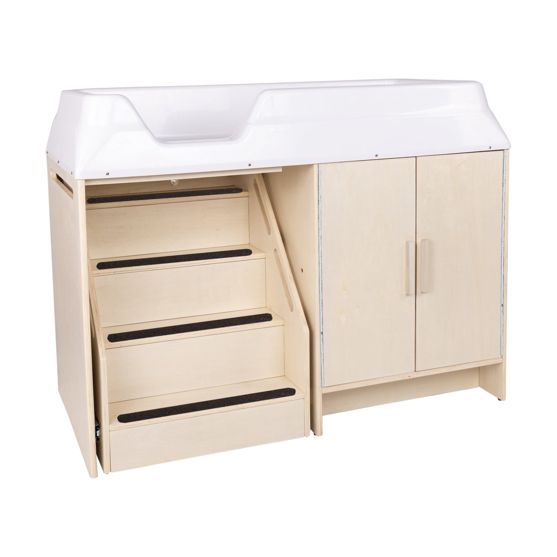 Angeles Birch Infant Changing Table with Stairs - Assembled (AG7550A) - SchoolOutlet