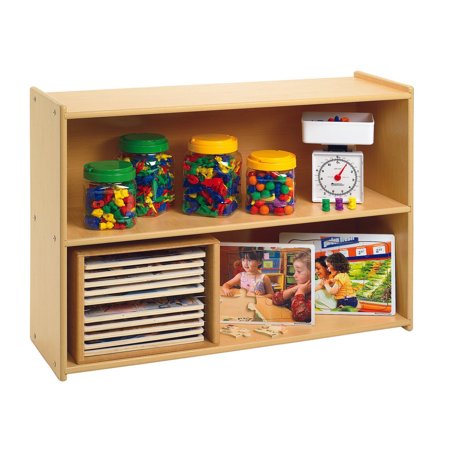 Angeles Value Line Narrow 2-Shelf Storage - 36"L x 12"W x 26"H (ANG7147) - SchoolOutlet