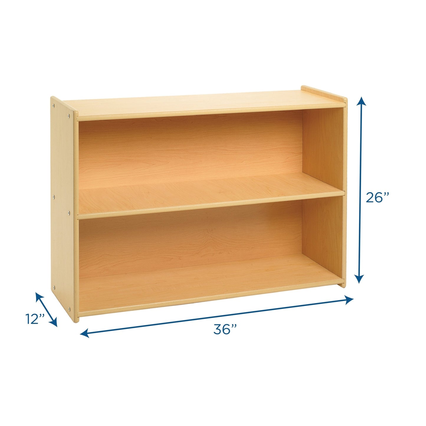 Angeles Value Line Narrow 2-Shelf Storage - 36"L x 12"W x 26"H (ANG7147) - SchoolOutlet