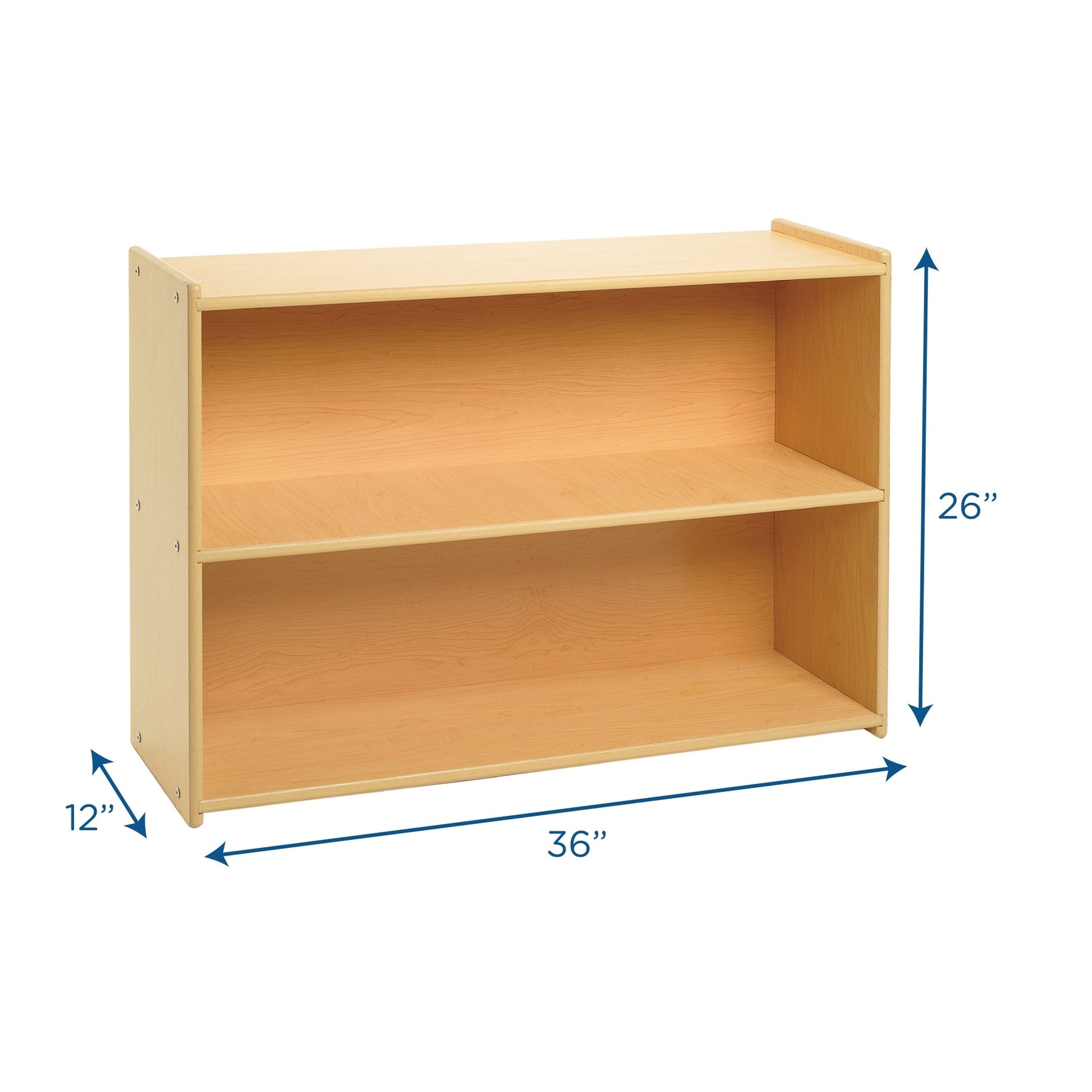 Angeles Value Line Narrow 2-Shelf Storage - 36"L x 12"W x 26"H (ANG7147) - SchoolOutlet
