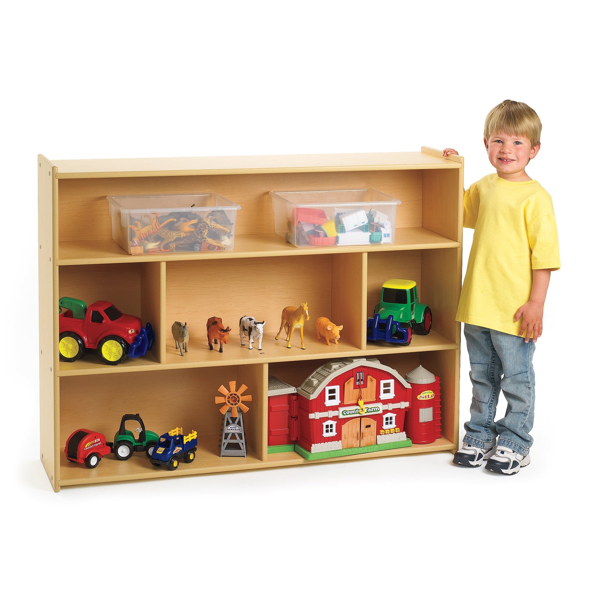 Angeles Value Line 3-Shelf Storage - 48"L x 12"W x 36"H (ANG7150) - SchoolOutlet