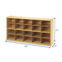 Angeles Value Line 20-Tray Cubby Storage - Unit Only - 48"L x 12"W x 27"H (ANG7153)