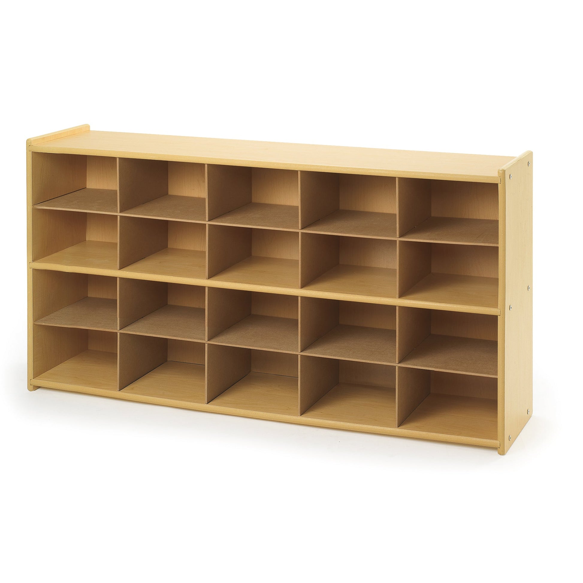 Angeles Value Line 20-Tray Cubby Storage - Unit Only - 48"L x 12"W x 27"H (ANG7153) - SchoolOutlet