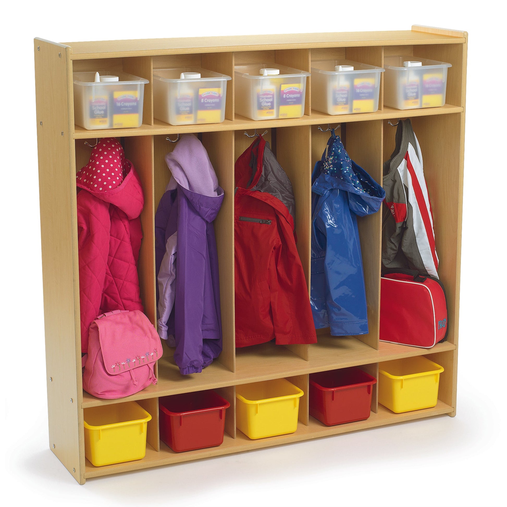 Angeles Value Line 5-Section Locker - 48"L x 12"W x 48"H (ANG7154) - SchoolOutlet