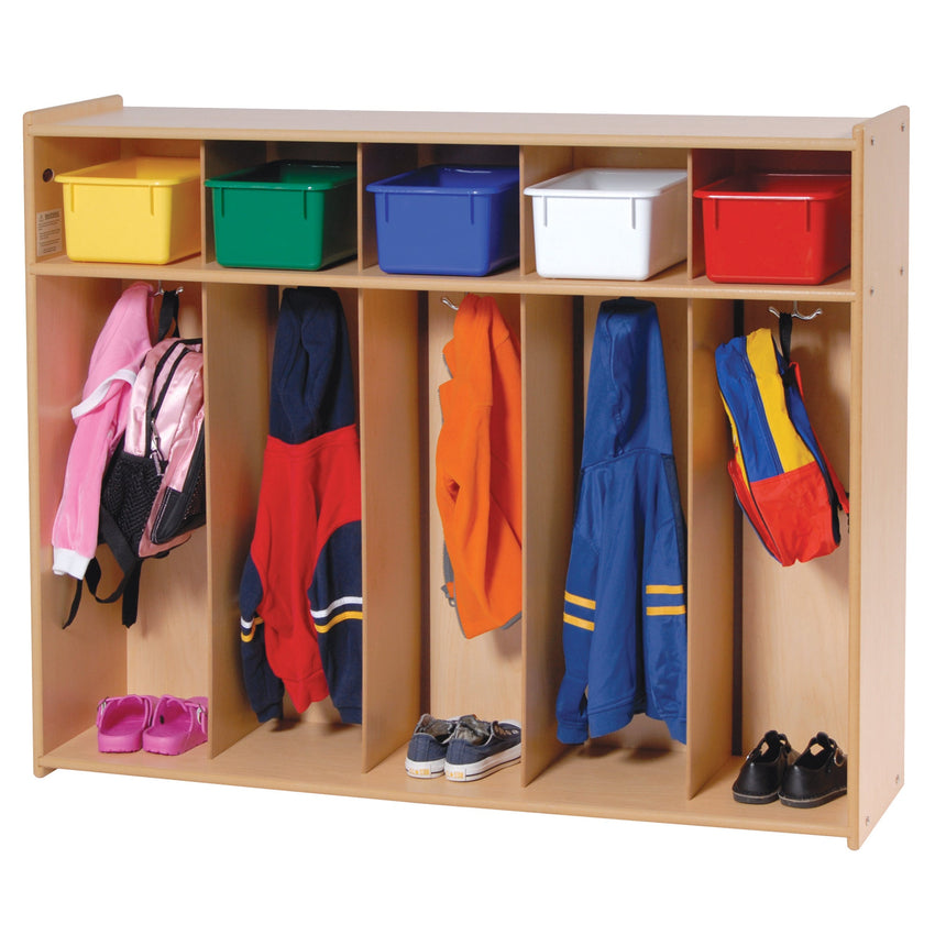 Angeles Value Line Toddler 5-Section Locker - 48"L x 12"W x 40"H (ANG7158) - SchoolOutlet