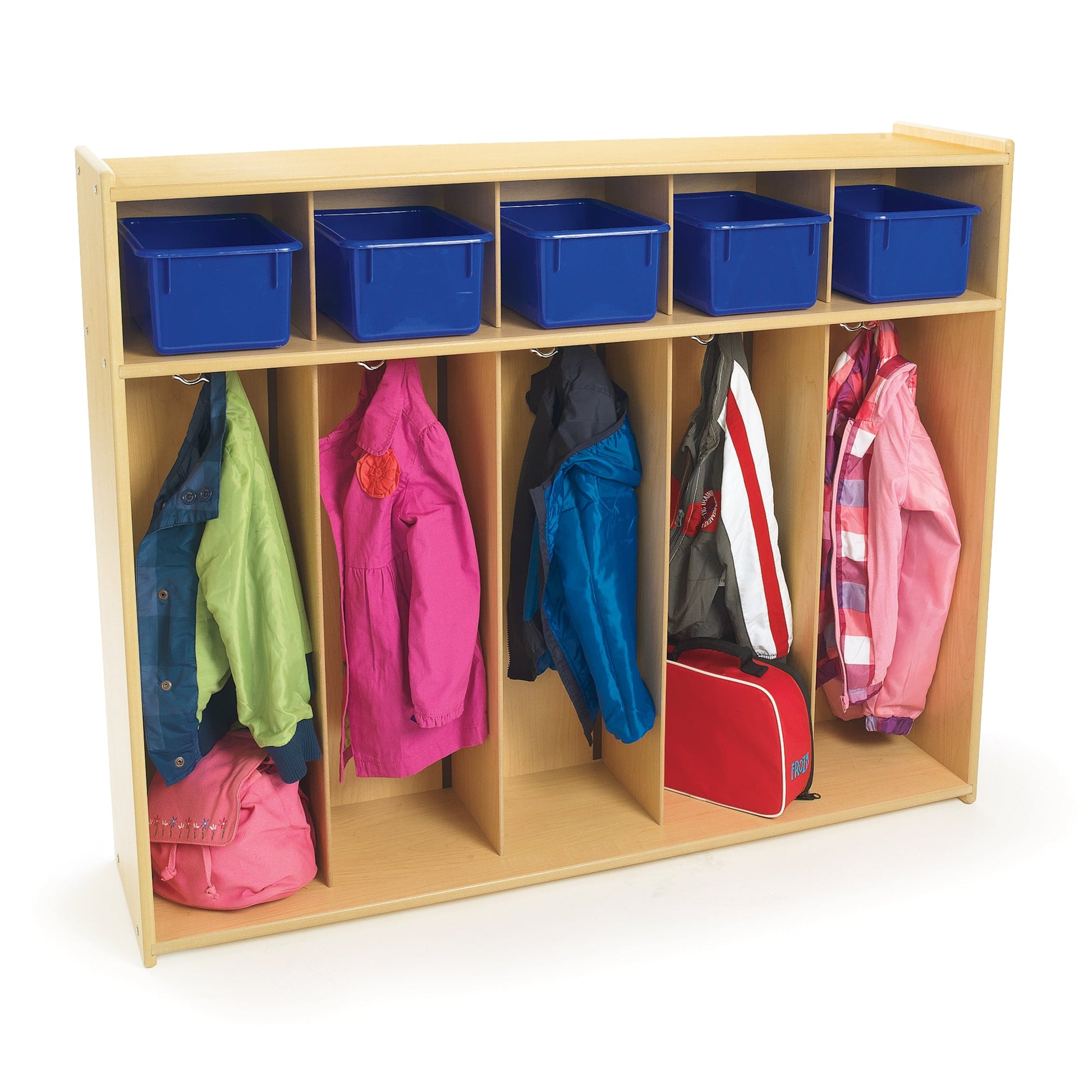 Angeles Value Line Toddler 5-Section Locker - 48"L x 12"W x 40"H (ANG7158) - SchoolOutlet
