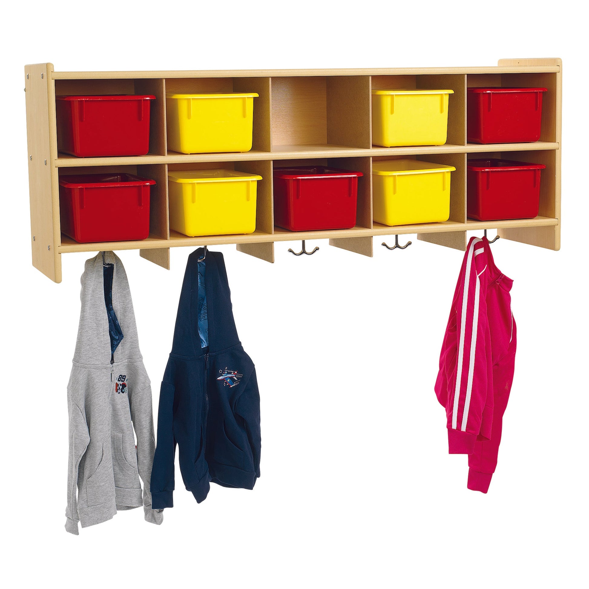 Angeles Value Line 10 Section Wall Locker - 48"L x 12"W x 19"H (ANG7160) - SchoolOutlet