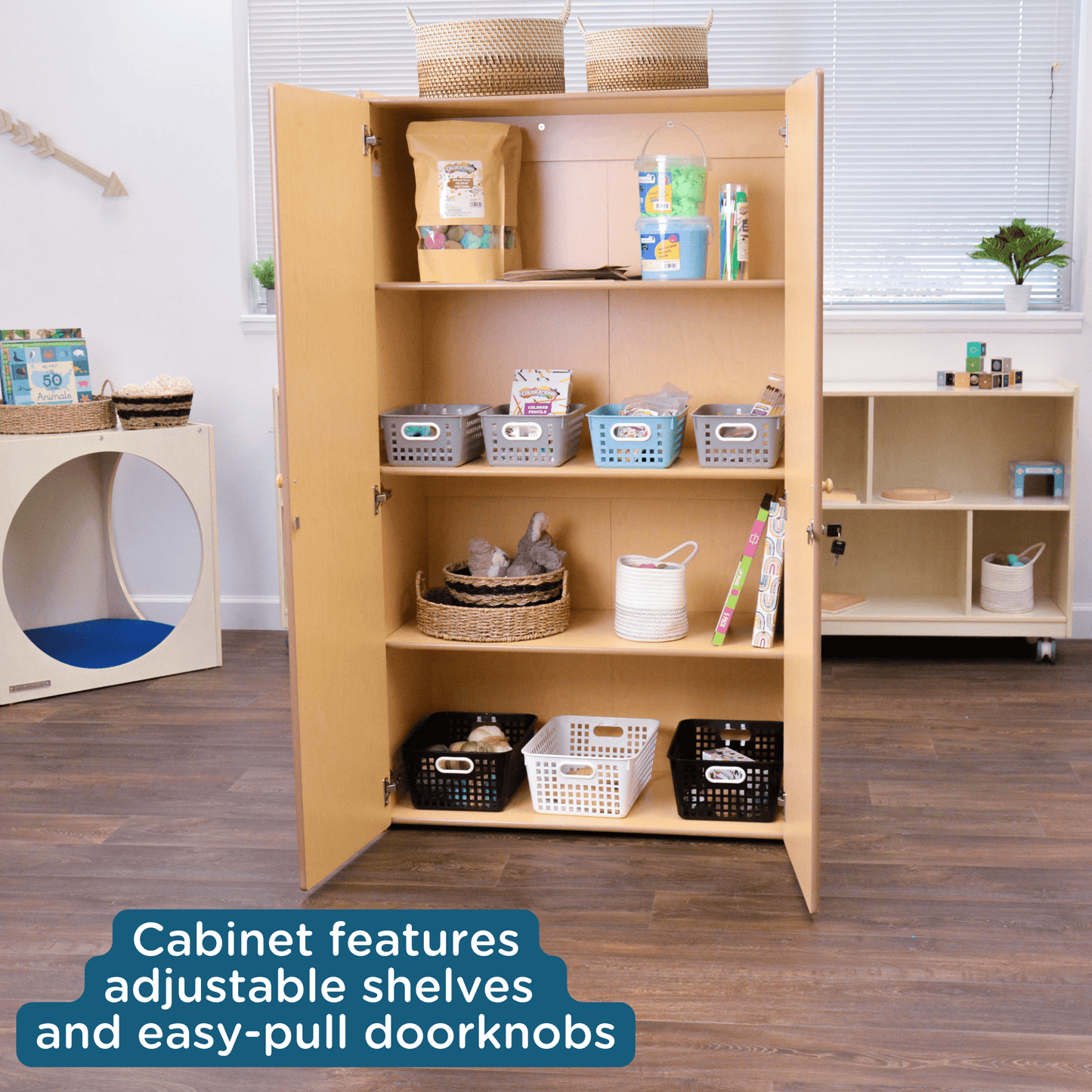 Angeles Value Line Teacher's Storage Cabinet - 36"L x 19"W x 63"H (ANG7178) - SchoolOutlet
