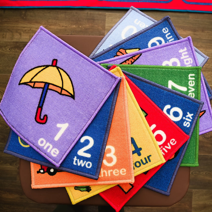 Children's Factory Let’s Learn How to Count Seating Squares - Set of 10 (CF0001) - SchoolOutlet