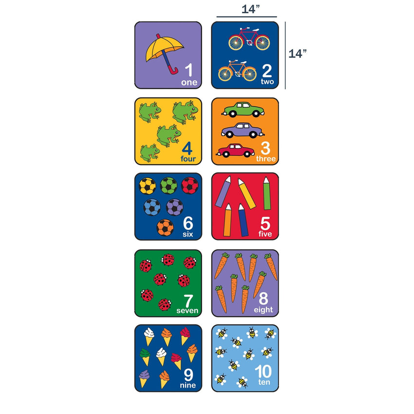 Children's Factory Let’s Learn How to Count Seating Squares - Set of 10 (CF0001) - SchoolOutlet