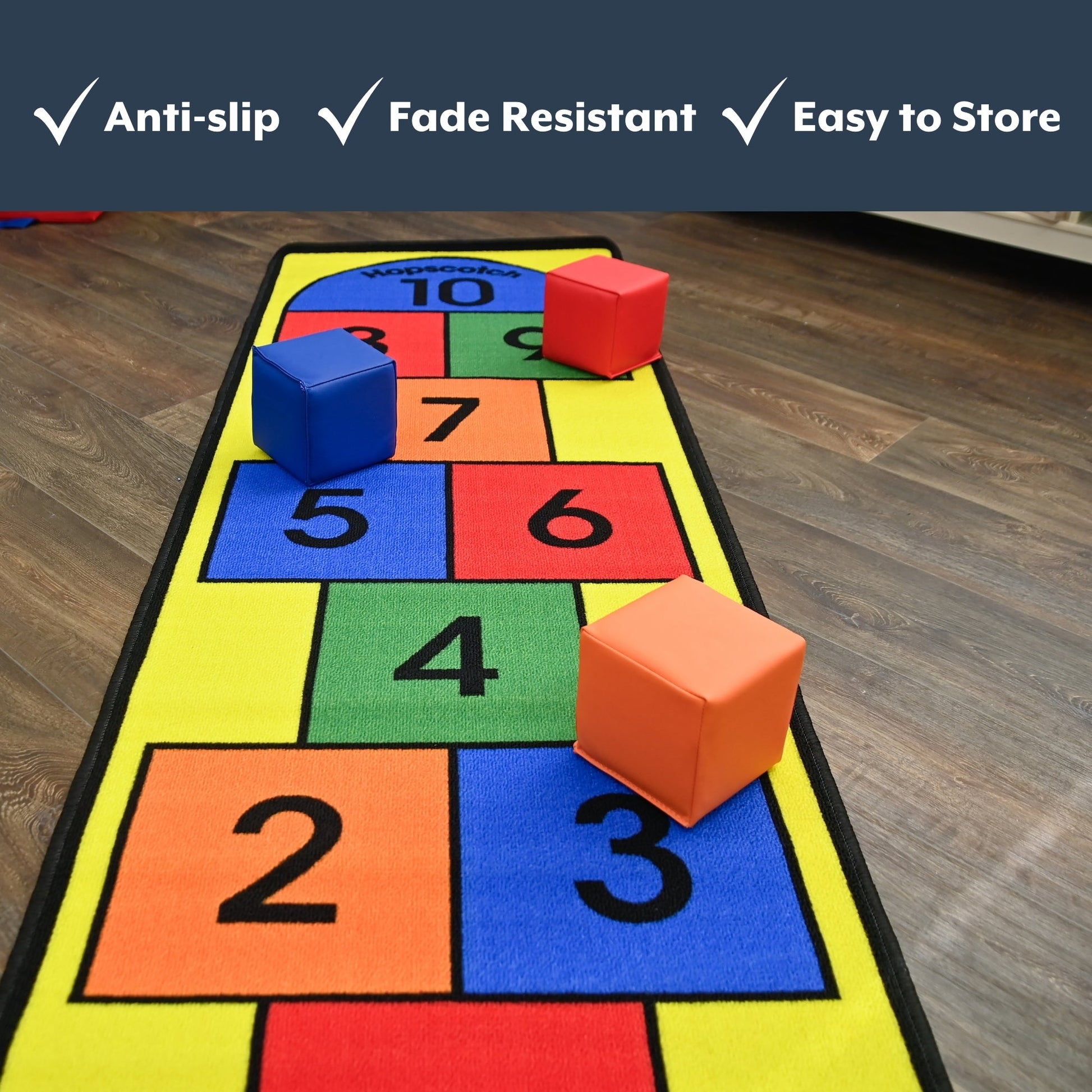 Children's Factory Hopscotch Play Carpet (CF0002) - SchoolOutlet